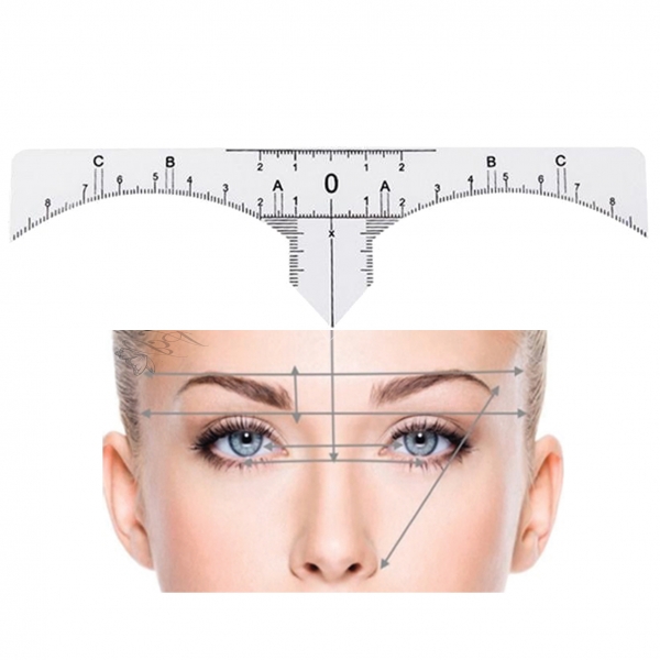 Ruler eyebrows as sticker